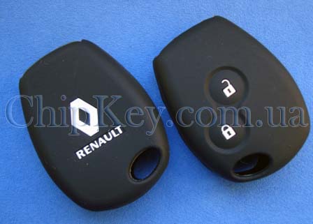 Чехол Renault силиконовый 2 кнопки, черный