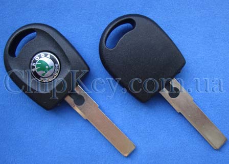 Ключ Skoda (корпус) лезвие hu66, с подсветкой