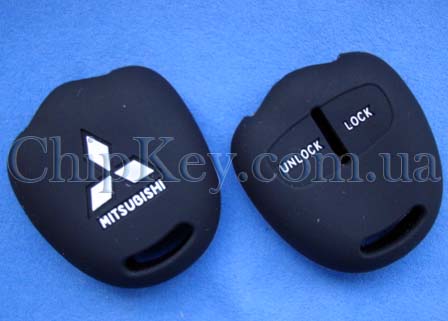 Чехол Mitsubishi силиконовый 2 кнопки, черный
