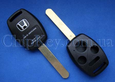 Ключ Honda (корпус) 4 кнопки, лезвие hon66, с местом под чип