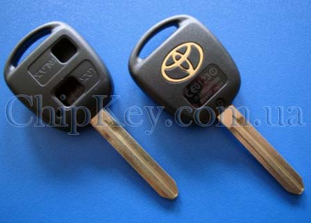 Ключ Toyota Prado120, Rav4 (корпус) 2 кнопки, лезвие toy43