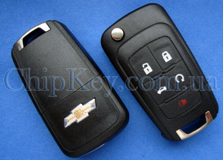 Ключ Chevrolet выкидной (корпус) 5 кнопок, лезвие hu100