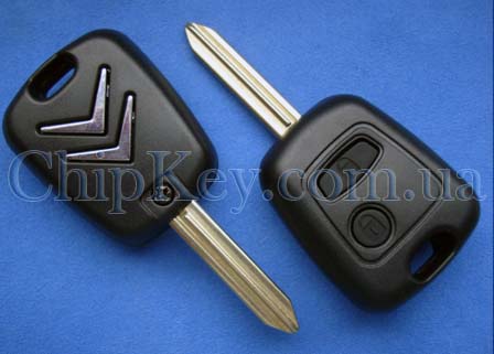 Ключ Citroën (корпус) 2 кнопки, лезвие six9