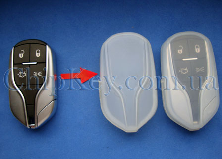 Чехол Maserati силиконовый 4 кнопки, original