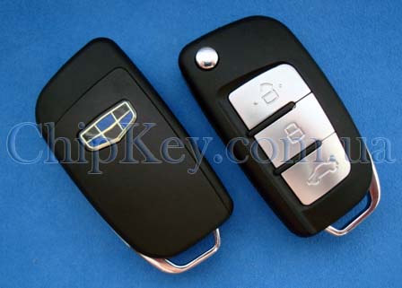 Ключ Geely Emgrand, Dorsett выкидной (корпус) 3 кнопки