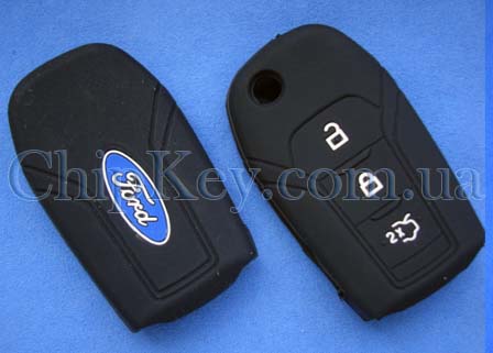Чехол Ford силиконовый 3 кнопки, черный