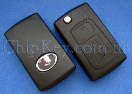 Ключ Great Wall выкидной (корпус) 3 кнопки, с креплением батарейки на корпусе