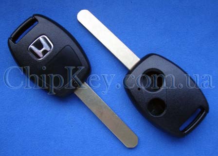 Ключ Honda (корпус) 2 кнопки, с местом под чип, лезвие hon66