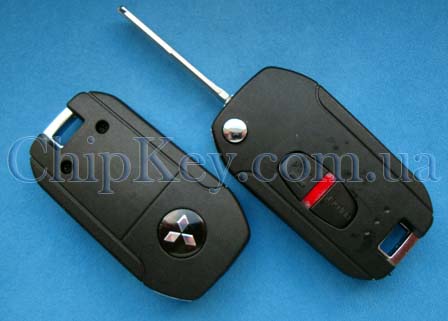 Ключ Mitsubishi Pajero выкидной (корпус) 2 кнопки