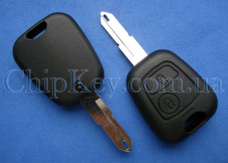 Ключ Peugeot, Citroën (корпус) 2 кнопки, лезвие NE73