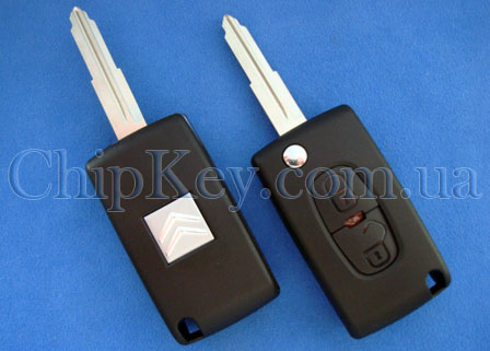 Ключ выкидной Citroën (корпус) 2 кнопки, лезвие mit8