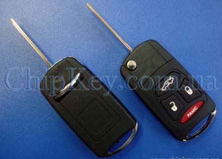 Ключ Chrysler Dodge Jeep выкидной (корпус) 4 кнопки