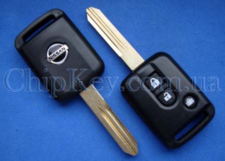 Ключ Nissan (корпус) 3 кнопки, лезвие nsn14