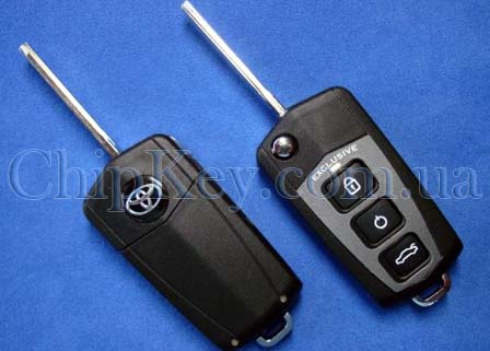 Ключ Toyota выкидной (корпус) 3 кнопки, лезвие toy43