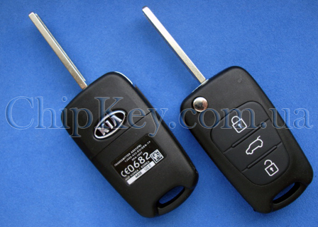 Ключ Kia выкидной (корпус) 3 кнопки
