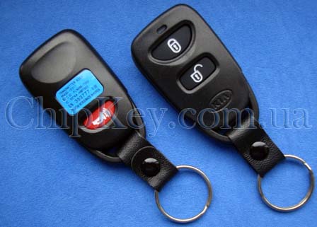 Ключ Kia Hyundai пульт (корпус) 2 кнопки 1 кнопка (Panic), с креплением батарейки на корпусе