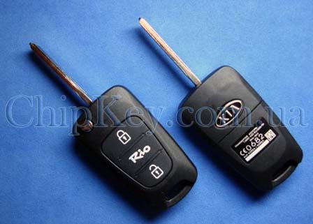 Ключ Kia RIO выкидной (корпус) 3 кнопки