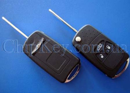 Ключ Chrysler Dodge Jeep выкидной (корпус) 3 кнопки