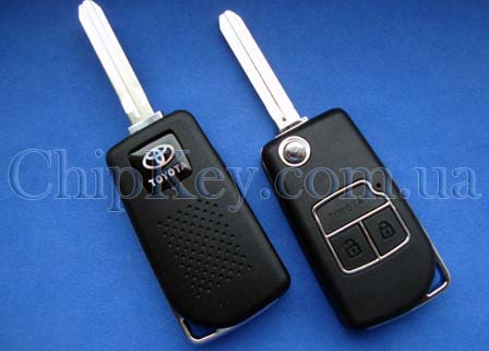 Ключ Toyota Corolla, Raw4, Yaris выкидной (корпус) 2 кнопки