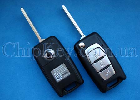 Ключ SsangYong выкидной (корпус) 3 кнопки, лезвие toy48