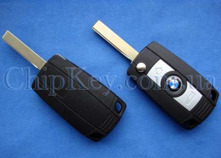 Ключ Bmw выкидной 3 кнопки hu58, с чипом id44(pcf7935), 315Mhz