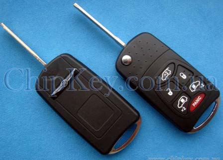 Ключ Chrysler Dodge Jeep выкидной (корпус) 6 кнопок