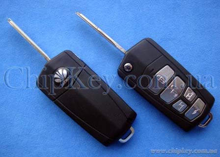 Ключ Daewoo Lanos выкидной (корпус) 5 кнопок, korey style