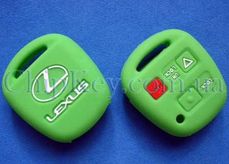 Чехол Lexus силиконовый 3 кнопки, салатовый