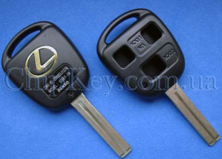 Ключ Lexus (корпус) 3 кнопки, лезвие 38 мм