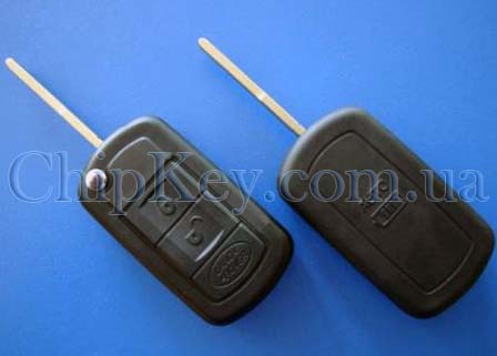Ключ выкидной Land Range Rover Sport/Discovery 2005-2010 (корпус) 3 кнопки, лезвие hu101, Original