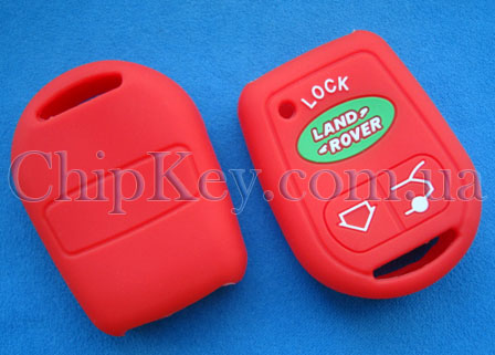 Чехол Land Range Rover силиконовый 3 кнопки, красный