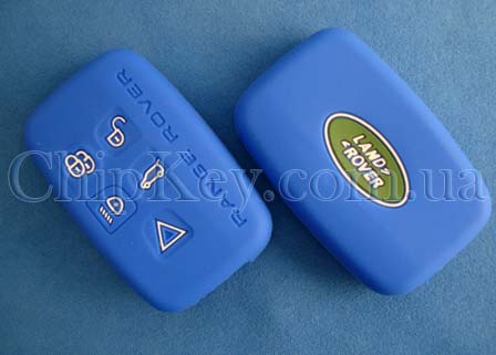 Чехол Range Rover силиконовый 5 кнопок, синий