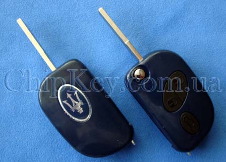 Ключ Maserati выкидной (корпус) 3 кнопки, лезвие sip22