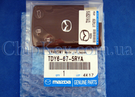 Ключ Mazda CX7, CX9  Smart Card 3 кнопки, 434Mhz, Original Japan TDY6-67-5RYA