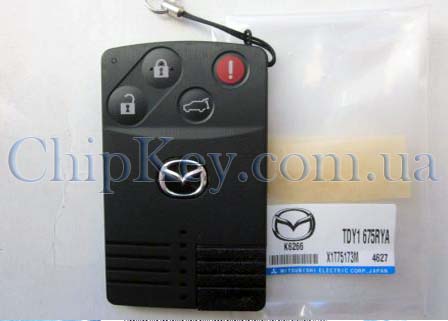Ключ Mazda CX7, CX9 2007-09 Smart Card 4 кнопки, 315Mhz, Original Japan TDY1-675-RYA
