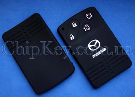 Чехол Mazda силиконовый 4 кнопки, черный