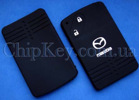Чехол Mazda силиконовый 2 кнопки, черный