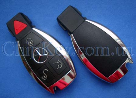 Mercedes Smart Key (корпус) 3 - кнопки + 1 кнопка (Panic), USA