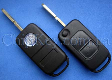 Выкидной ключ Mercedes (корпус) 2 кнопки, лезвие HU39P