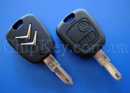 Ключ Citroën (корпус) 2 кнопки, лезвие ne73