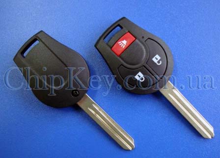 Ключ Nissan 3 кнопки, с чипом ID46(PCF7936), 315Mhz