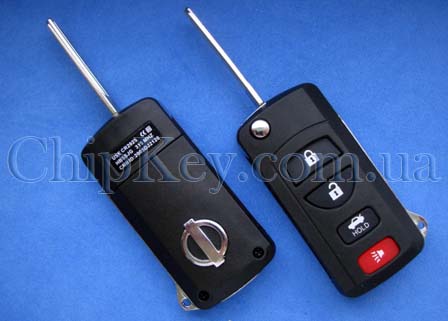 Ключ Nissan выкидной (корпус) 4 кнопки, лезвие nsn14