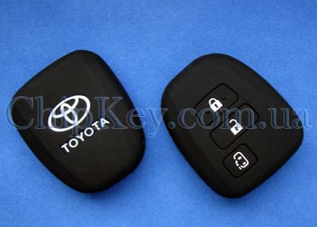 Toyota силиконовый чехол под ключ 3 кнопки, черный