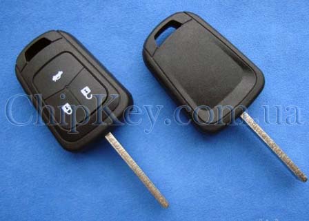 Ключ Opel (корпус) 3 кнопки, лезвие hu100