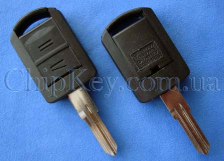 OPEL ключ  2 - кнопки YM28 Long, с чипом ID40 (PCF7935), 433Mhz