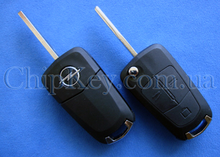 Выкидной ключ Opel Vectra, Omega, Signum 3 кнопки, с чипом ID46(pcf7946), 433Mhz