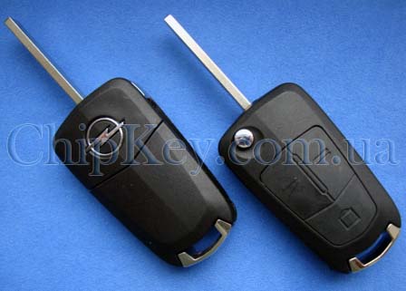 Ключ Opel Vectra, Astra, Omega выкидной (корпус) 3 кнопки, лезвие hu100, Original