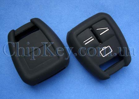 Чехол на ключ Opel 3 кнопки, черный