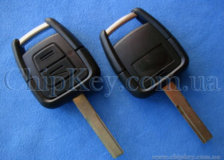 Ключ Opel (корпус) 2 кнопки, лезвие hu43p
