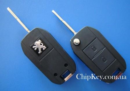 Выкидной ключ Peugeot (корпус) 2 кнопки, лезвие NE73